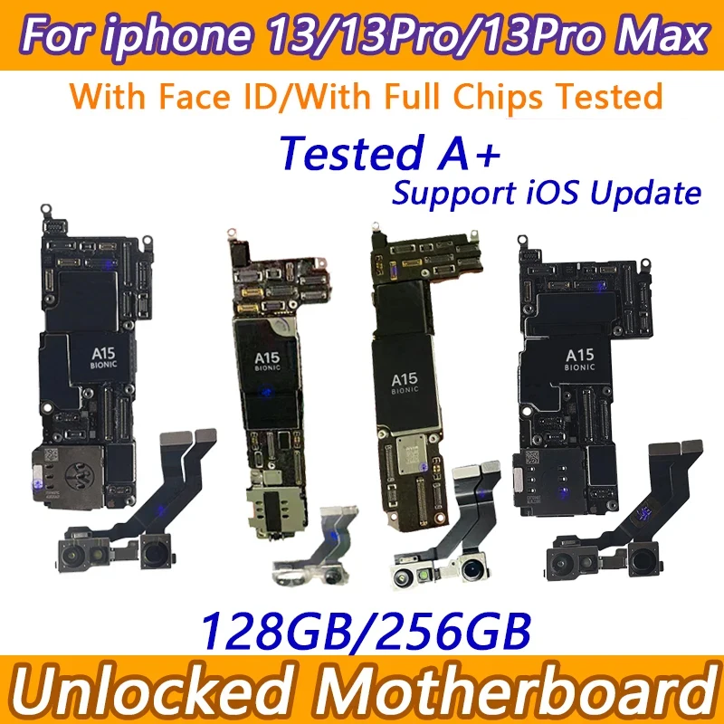 Free shipping Mainboard For iPhone 13 Pro max 13 mini Motherboard With Face ID iCloud Unlocked Logic Board Full Chips Support A+