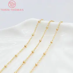 (6332) 1 Meter Chain Link 2x2.5MM 24K Gold Color Brass Necklace Chains High Quality Diy Jewelry Findings Accessories Wholesale