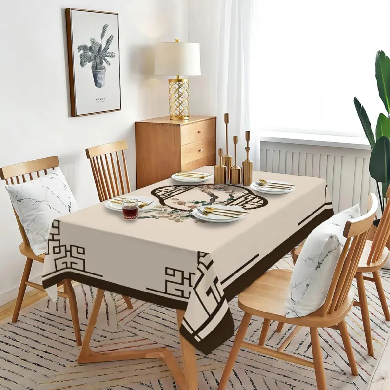 JIT + 1pc polyester tablecloth, European vintage style tablecloth, suitable for picnicszyc