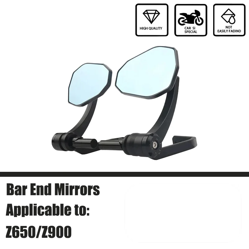 

7/8 Inch Black Motorcycle Handlebar End Mirrors/Brake and Clutch Protection Kit-for Z650 Z900 Z900RS Z 900 900rs 2017-2024