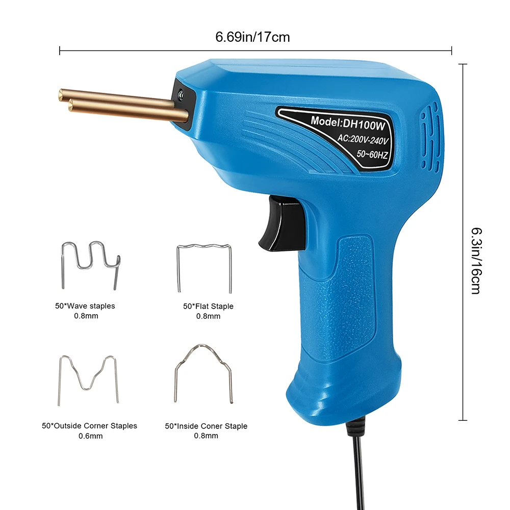 Pistola per saldatura in plastica per taglio termico di seconda generazione saldatura per crepe DH100W riscaldamento rapido per saldatura di crepe