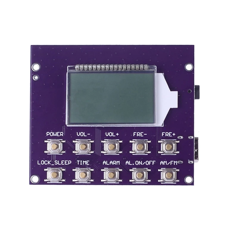 Módulo receptor de Radio inalámbrico FM MW SW DC 3,7 V, reloj con pantalla LED, 87-108Mhz, modulación de frecuencia