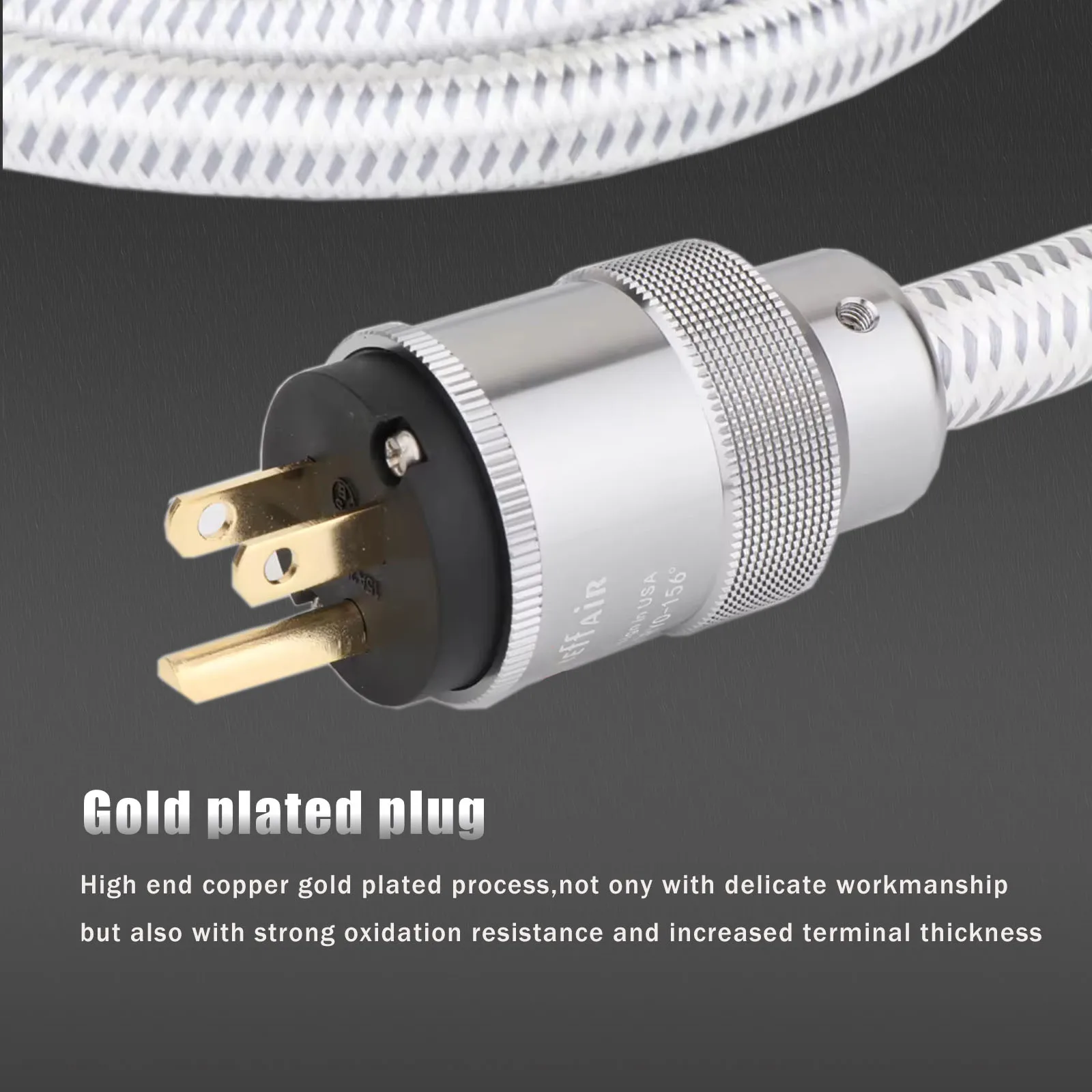 Preffair Schuko Power Cable 5N OFC AC Mains Power Cord HIFI Power Cable With Gold Plated EU/US Power Plug