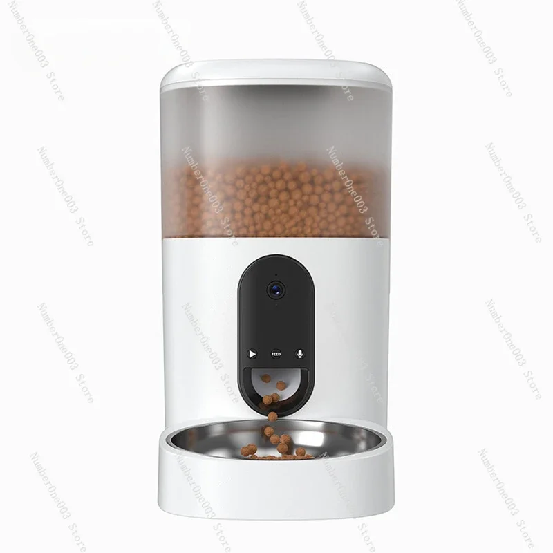 

New Cat and Dog Automatic Feeder Pet Timing Quantitative Cat Rice Basin 4L Capacity Self-service Intelligent Grain Dispenser