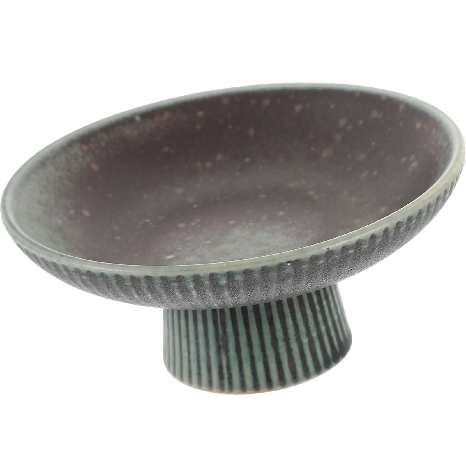 

Porcelain Footed Fruit Tray Vintage Style Multipurpose Food Serving Plate Fruit Dessert Snack Display Tray for Home Kitchen