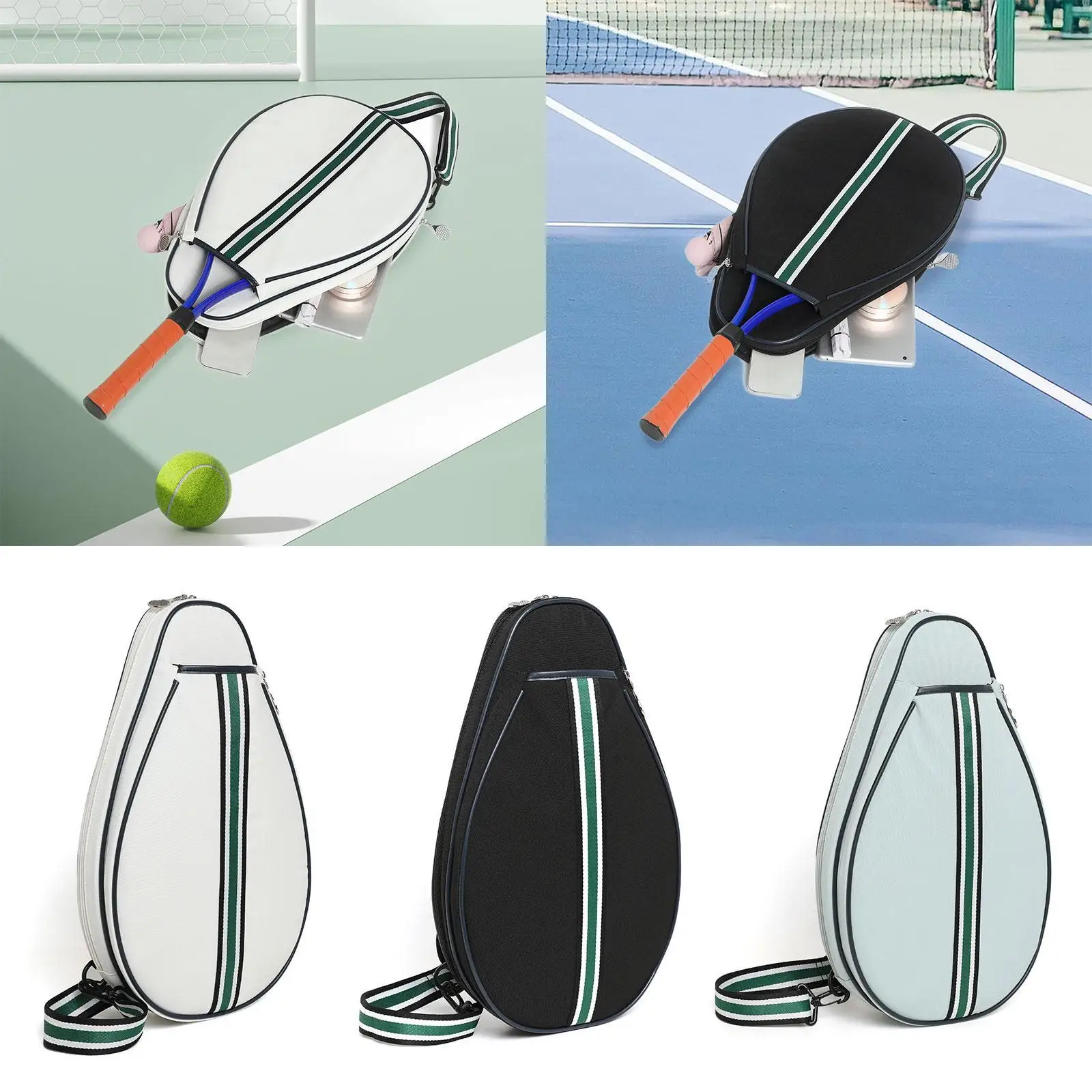 Waterproof Badminton Racket Bag Oxford Cloth Paddle Storage Backpack Large Capacity Equipment Case for Training