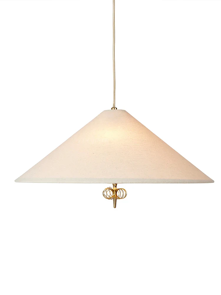 Luzes led modernas estilo japonês tecido pingente luzes decoração para casa corredores salas de estar salas de jantar chapéu de bambu luzes