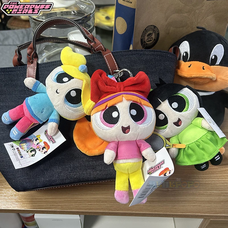15cm New The Powerpuff Girls Plush Keychain – Fun and Adorable Accessory for Bags and Keys