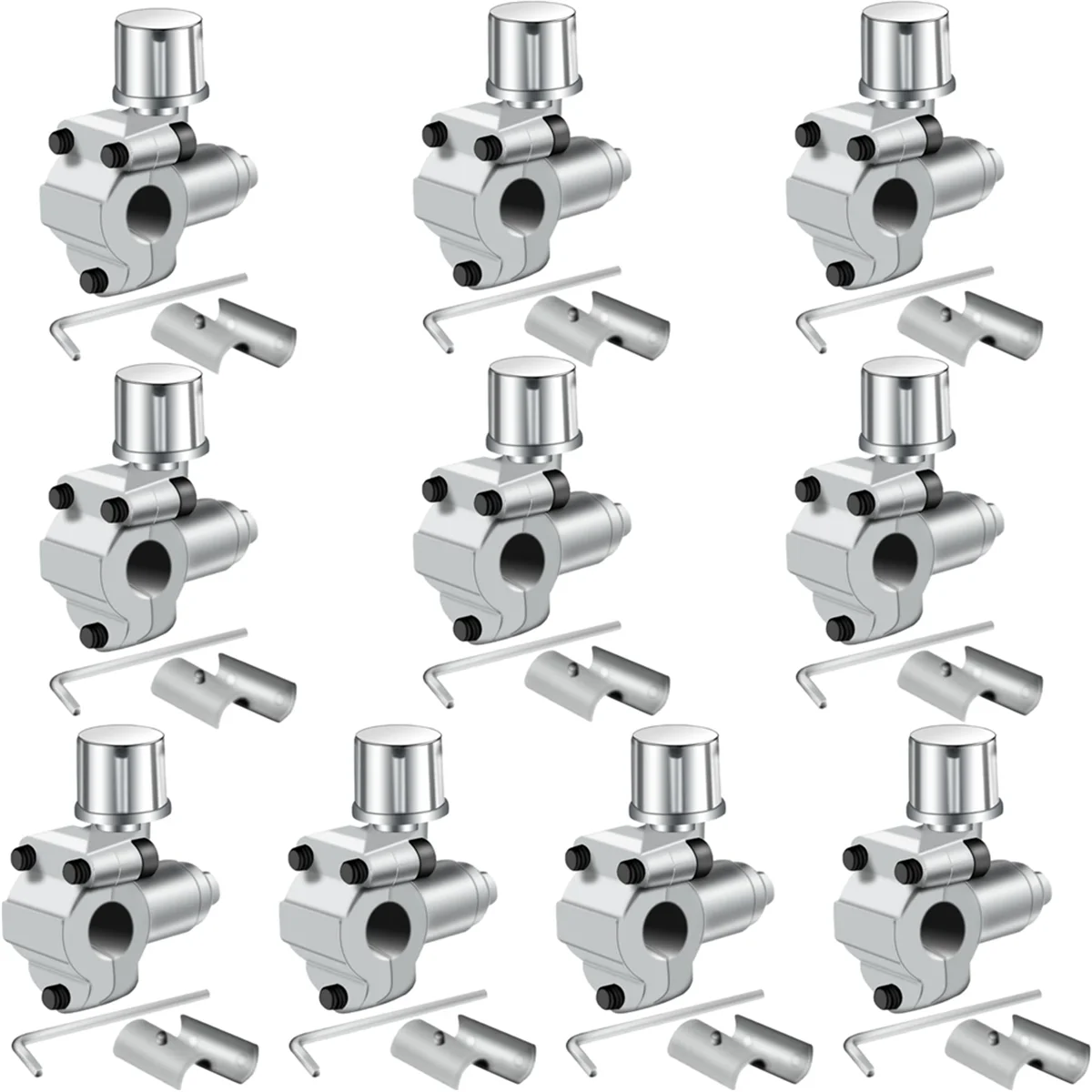 New 10Pack BPV-31 Piercing Valve Line Tap Valve Kits Adjustable for Air Conditioners HVAC 1/4 Inch,5/16 Inch,3/8 Inch Tubing