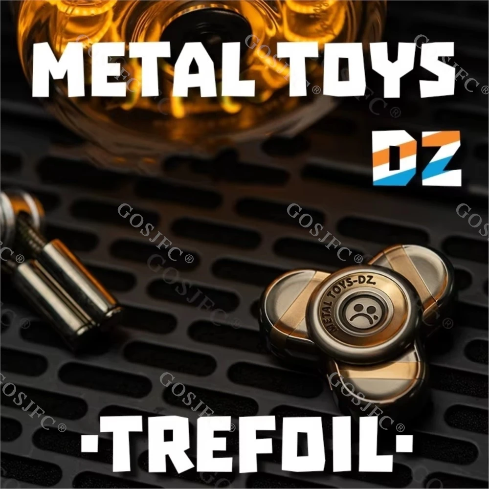 DZ Trefoil roestvrij staal driebladige gyro fidget spinner stressverlichting speelgoed fidget speelgoed voor volwassenen