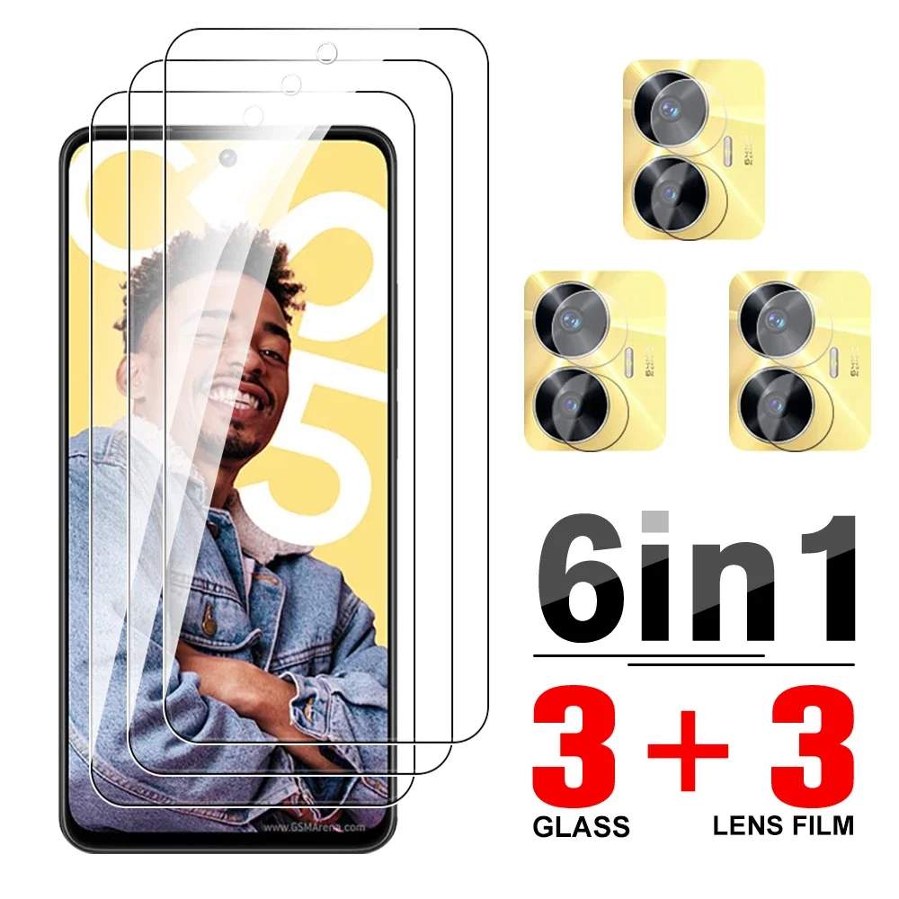 6In1 Protective Glass Case Realme C55 6.72In Tempered Film For Realmi C 55 55C Realmec55 Screen Lens Camera Protector Films