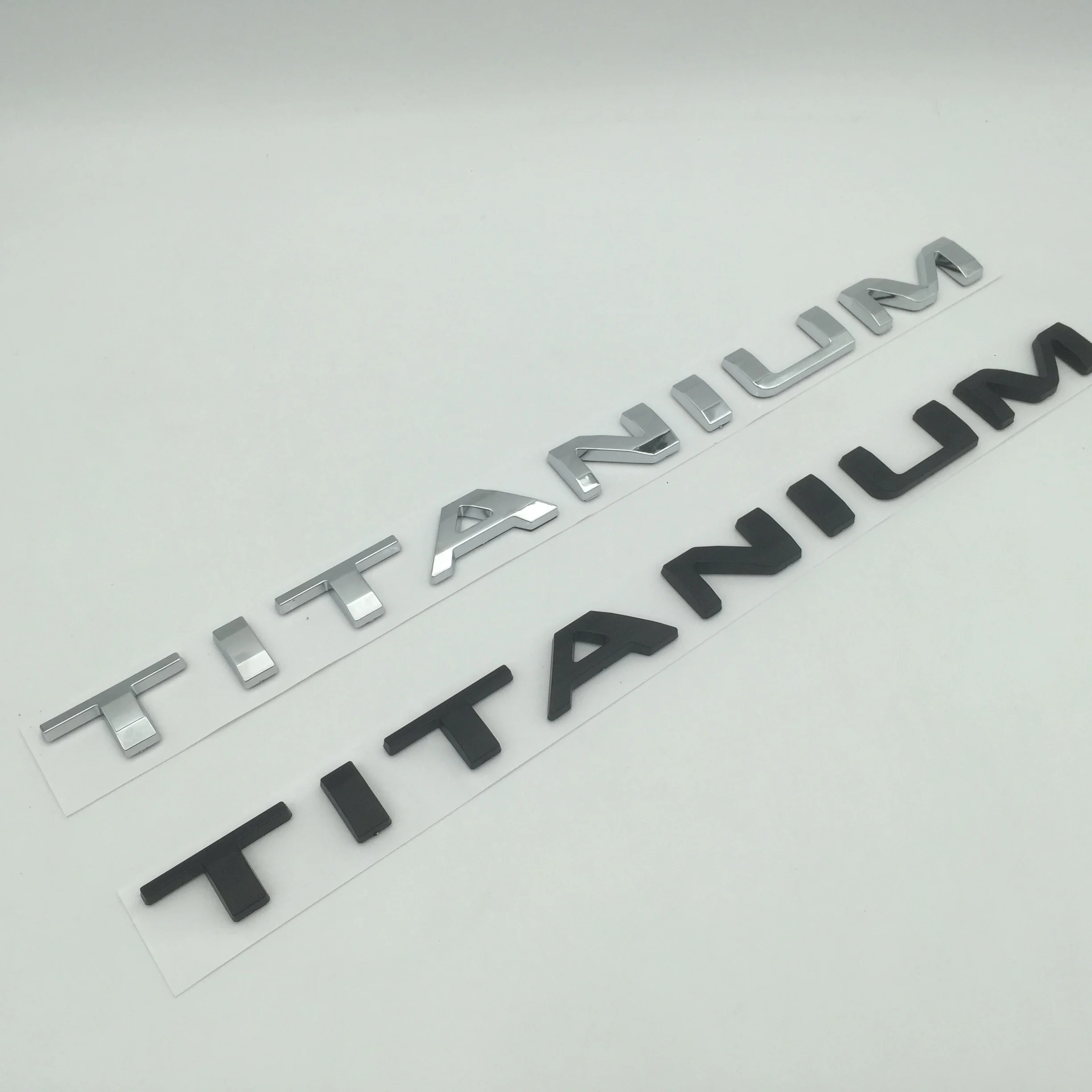 1pcs black/silver for TITANIUM car letter emblem fender side rear tail trunk badge sticker decal styling auto accessories