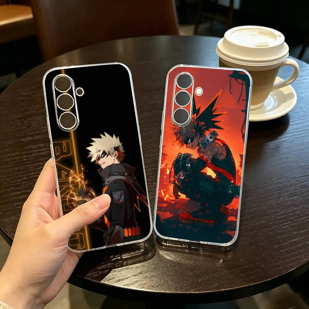 

My Hero MHA Bakugou Katsuki Phone Case For SamsungA10,12,20,21S,30,31,40,50,51,52,70,71 Transparent Cover