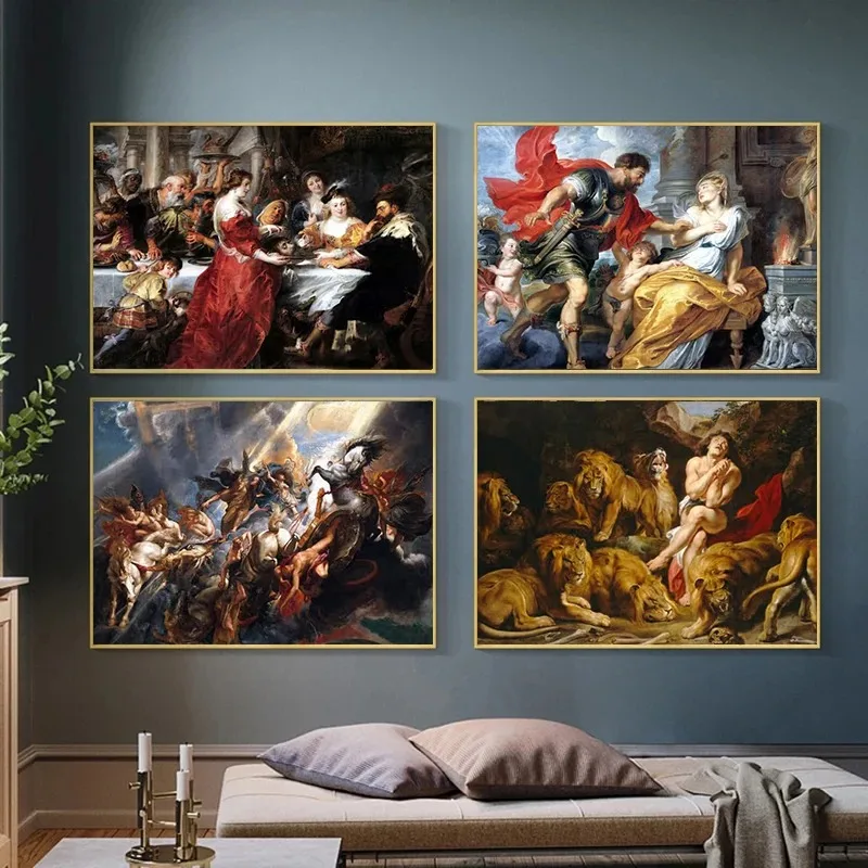 Vintage Peter Paul Rubens Artwork Prints Canvas Painting Wall Art Pictures Poster Pictures For Living Room Home Decoration