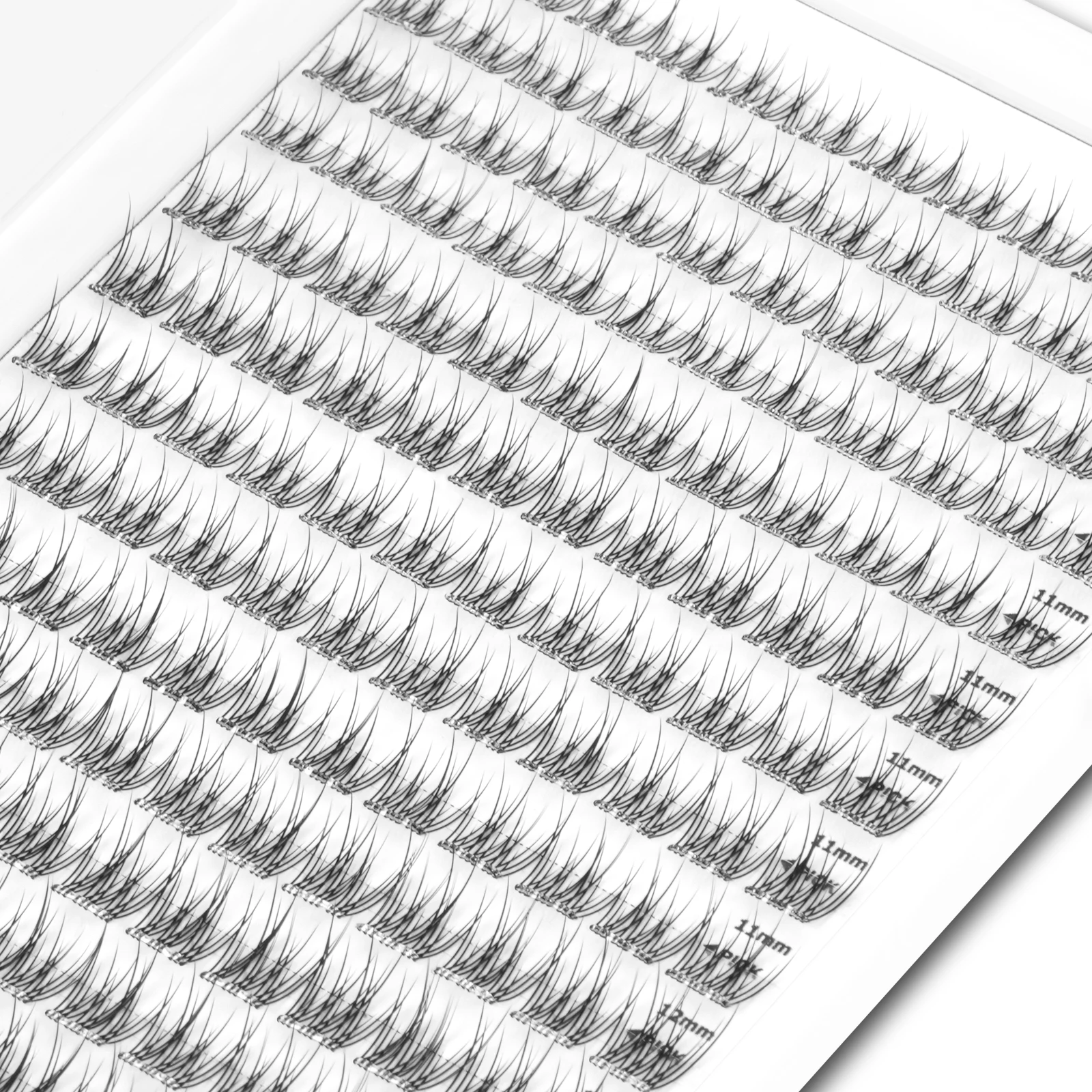 WONSIS 156 Clusters Self Adhesive False Eyelashes Natural Fairy Anime Style, Invisible Band Eyelashes with Tweezers, No Glue Needed, Lightweight Soft and Comfortable Reusable Lashes, Long Lasting Hold for All Day Beautiful Eye Makeup