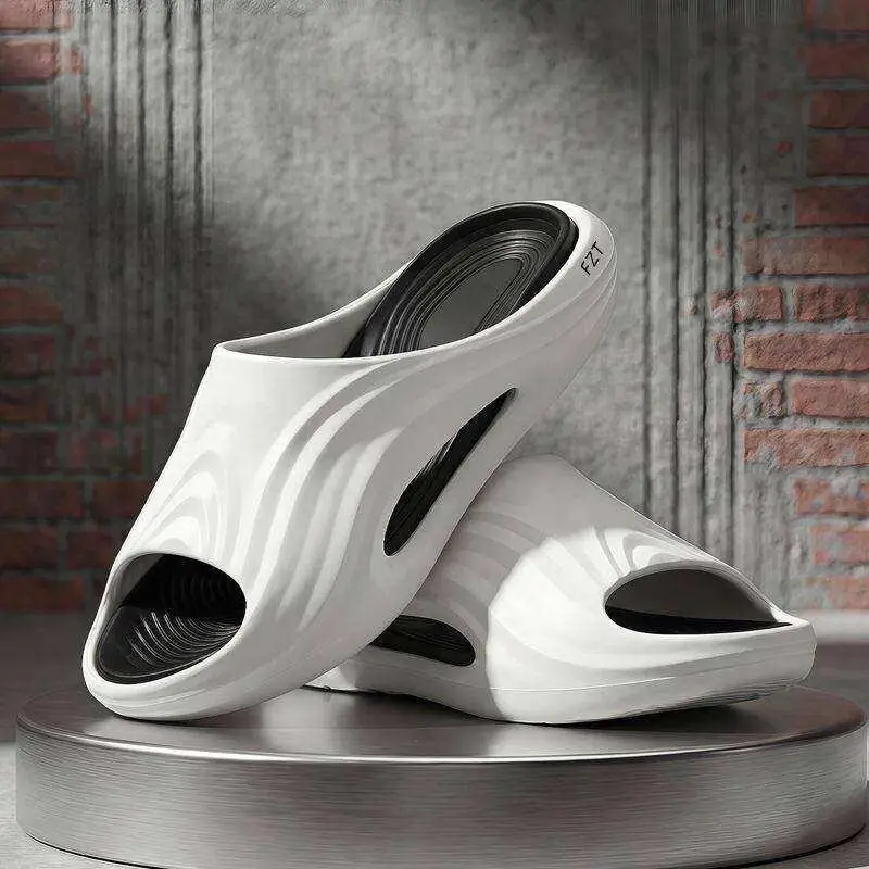 

Мягкие нескользящие спортивные шлепанцы из ЭВА для женщин, лето 2026, большие размеры до 45, модные разноцветные дизайнерские уличные шлепанцы, домашние тапочки для пар