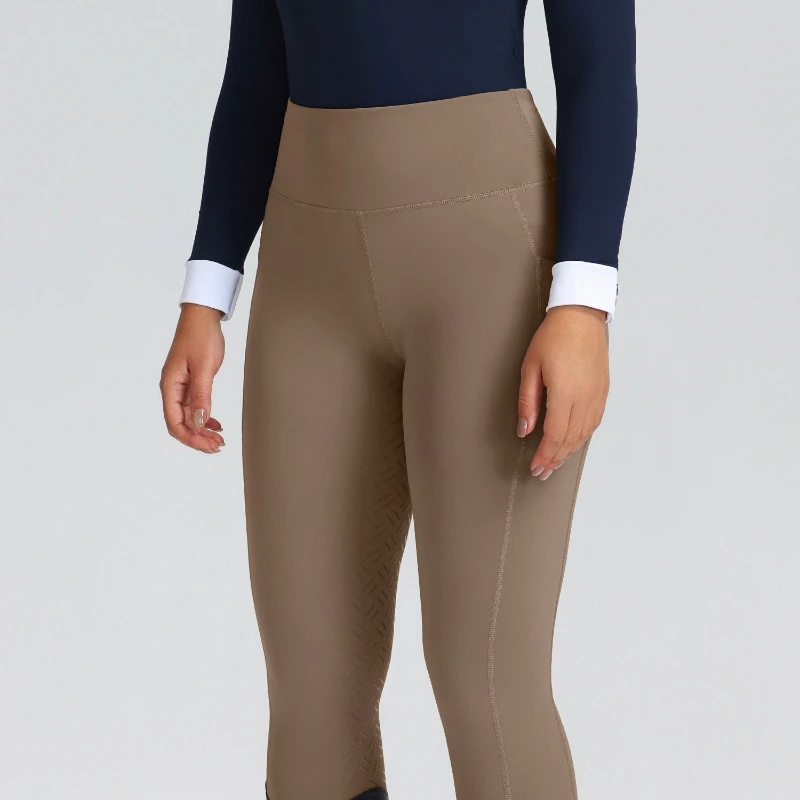 سراويل الفروسية النسائية ملابس رياضية للفروسية سراويل ركوب الخيل بمقعد كامل من المطاط بالتنقيط مضادة للانزلاق من السيليكون لجميع المواسم #4