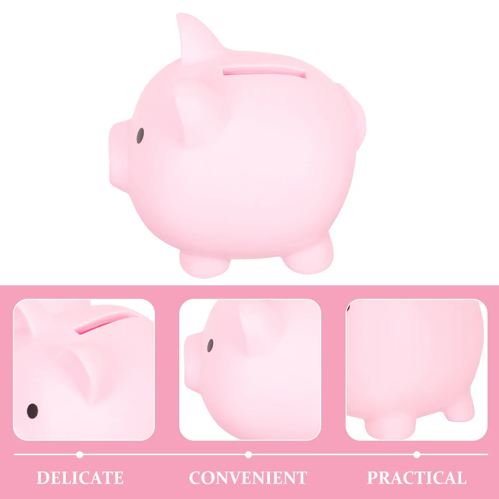 

2Pcs Pig Shape Piggy Bank Vinyl Cute Money Box for Kids Coin Saving Pot Decorative Creative Gift Idea