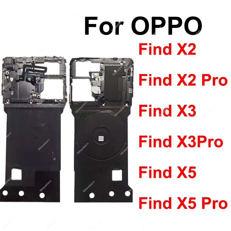 For OPPO Find X2 X3 X5 Pro Antenna Mainboard Cover with Flashlight Flex Cable Signal NFC Motherboard Cover Frame Parts