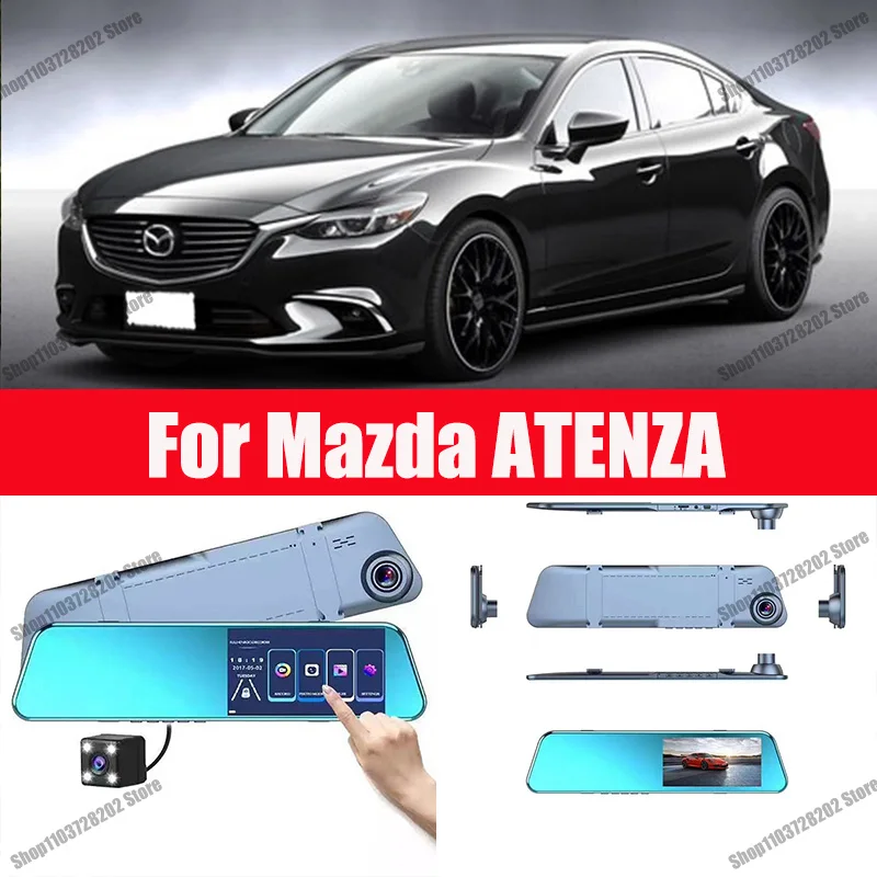 

For Mazda atenza carplay Android GPS Dash Cam AUX FM Radio Dashcam Car Camera Stream RearView Mirror Drive Recorder