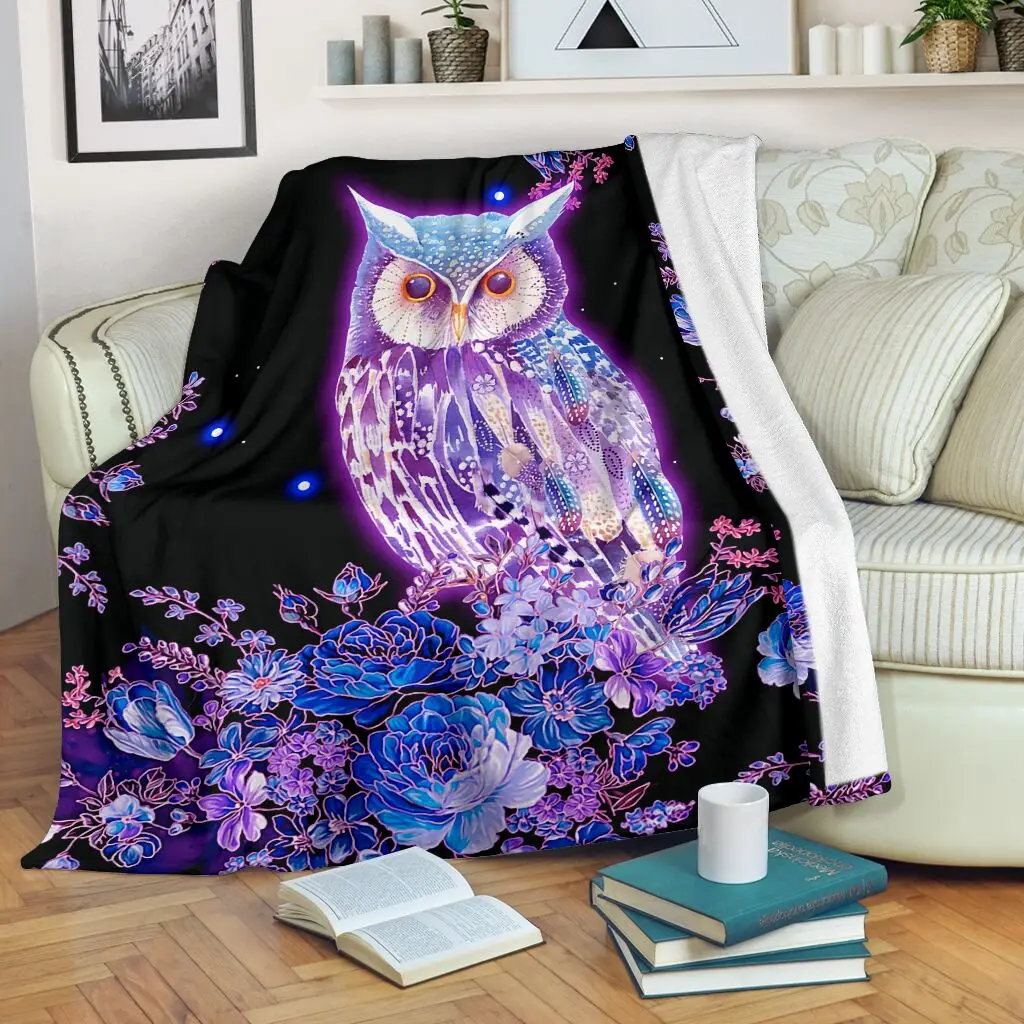 Mushroom Black Customize Design Personalized Fleece Blanket 3D Printed Sherpa Blanket on Bed Home Textiles