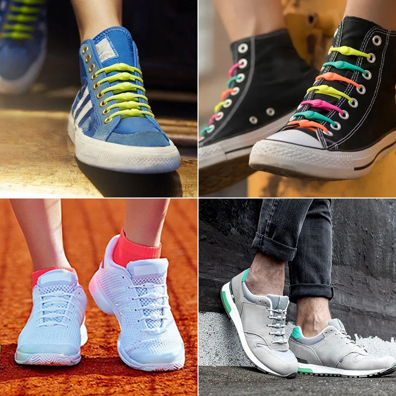 Cordones rápidos de goma impermeables, cordones redondos elásticos sin cordones, cordones de silicona para hombres y mujeres, todas las zapatillas de deporte, cordones para zapatos con correa