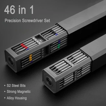 Precision Screwdriver Set 30 40 46 in 1 Magnetic Hex Torx Bits for Screwdriver Phones Watche Repair Tool Kit Hand Driver Kit