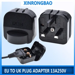 Ue do wielkiej brytanii przejściówka adapter 13A250V wbudowany bezpiecznik Euro okrągły europejski 2 prong 4.0mm do typu G brytyjski malezji adapter podróżny 5731 13A