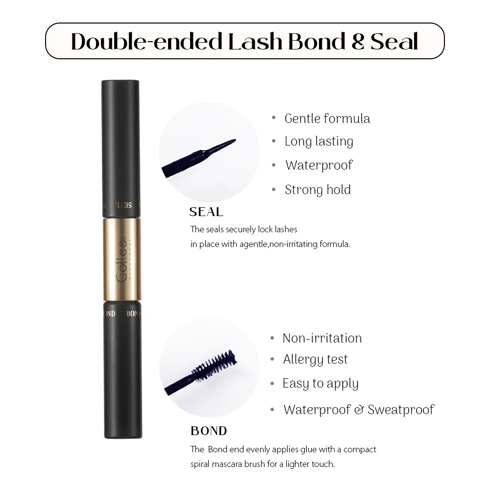 Новый Gollee 168 шт. DIY Cluster Lash Kit 2 в 1 Bond and Seal 8 мл Прочное средство для удаления 3 дня ресниц для домашнего использования Клей для