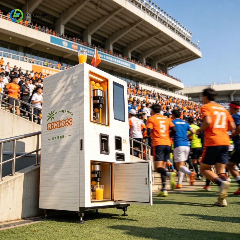 Fresh Orange Juice Vending Machine, Express Dispensing Juicer with 20s Fast Serve, Rush Hour for Metro Station