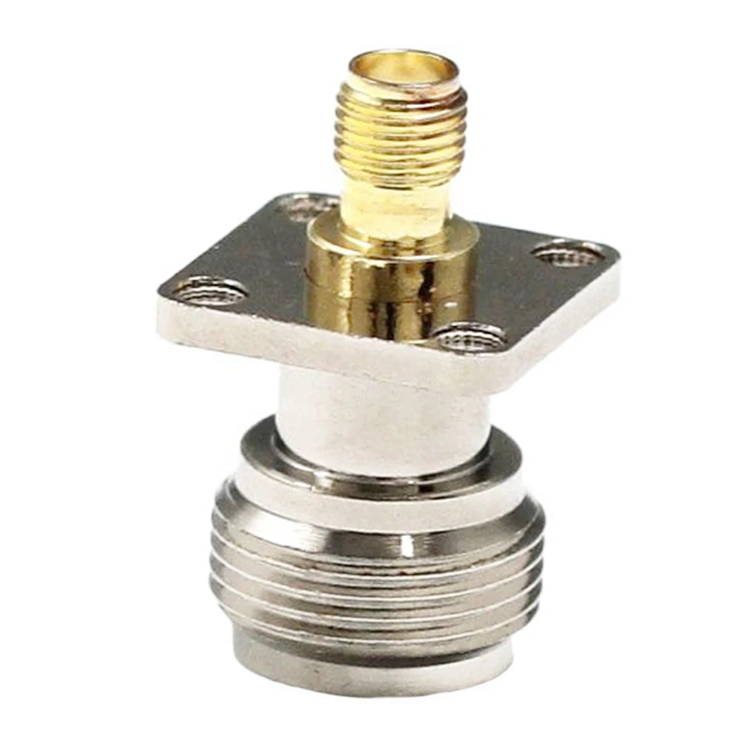 1pc N Female Jack to SMA Female Jack RF Coax Adapter Convertor 4-Hole Panel Mount Goldplated New Wholesale