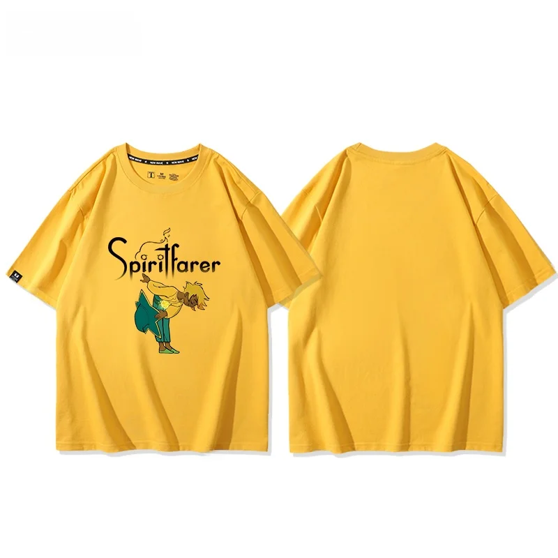 

Spiritfarer Soul Traveller Cartoon ort Sve Pure Cotton T-irt Youth ular Loose Fit round Ne Regular Length Summer