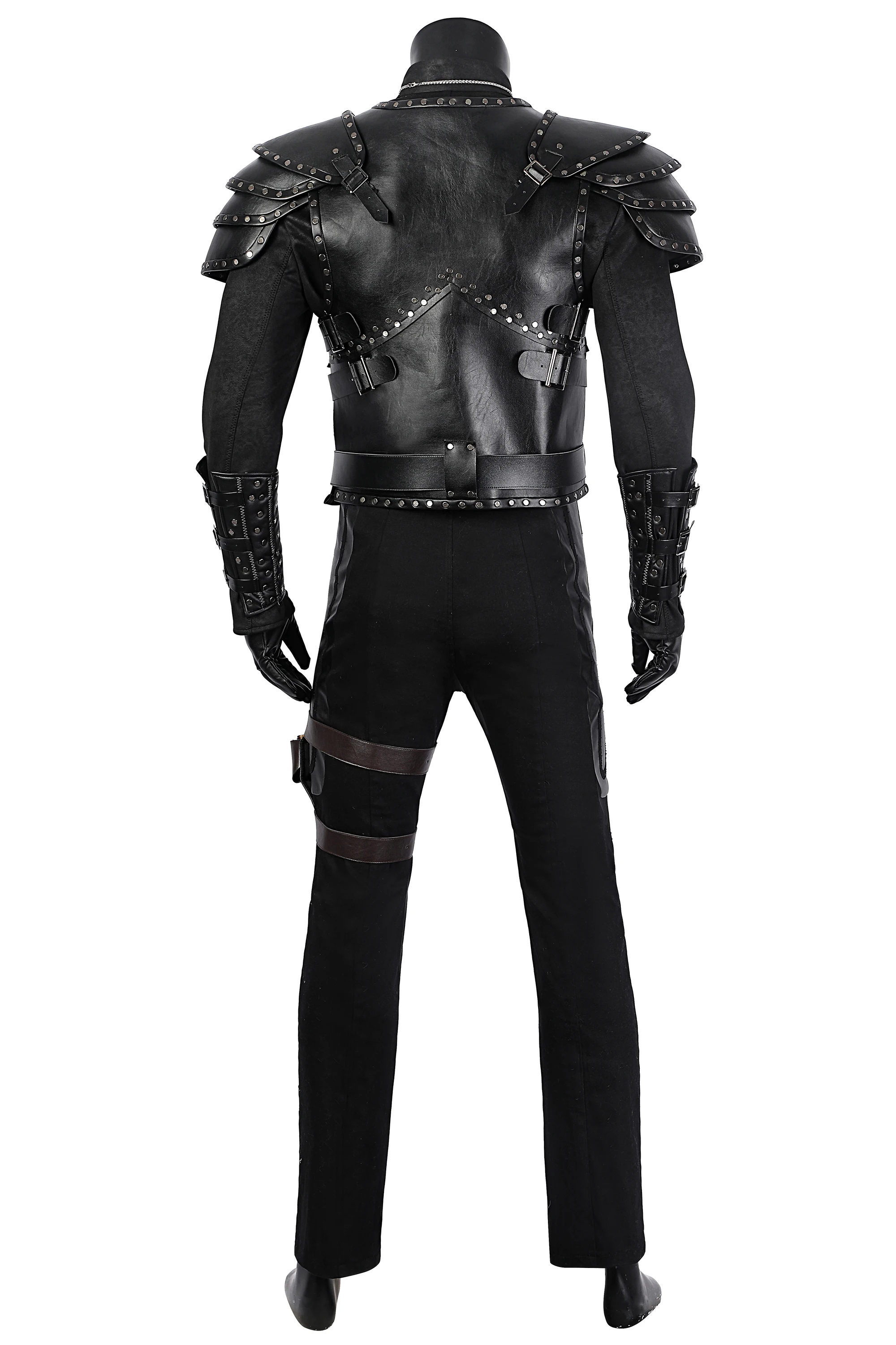 Série de TV Temporada 3 Geralt Cosplay de Rivia Traje Masculino Preto Top Calças Colete com Cinto Acessórios Halloween Carnaval Outfit
