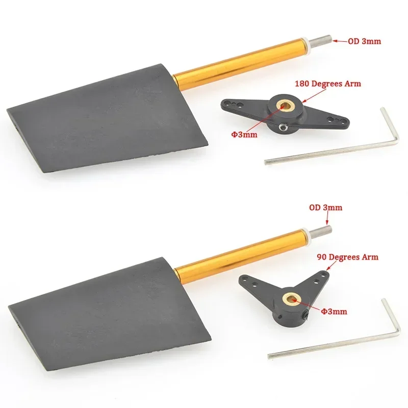 Nylon Steering Rudder 90 Degrees or 180 Degrees Arm Plastic Rudder for RC Boat Accessories 1pc