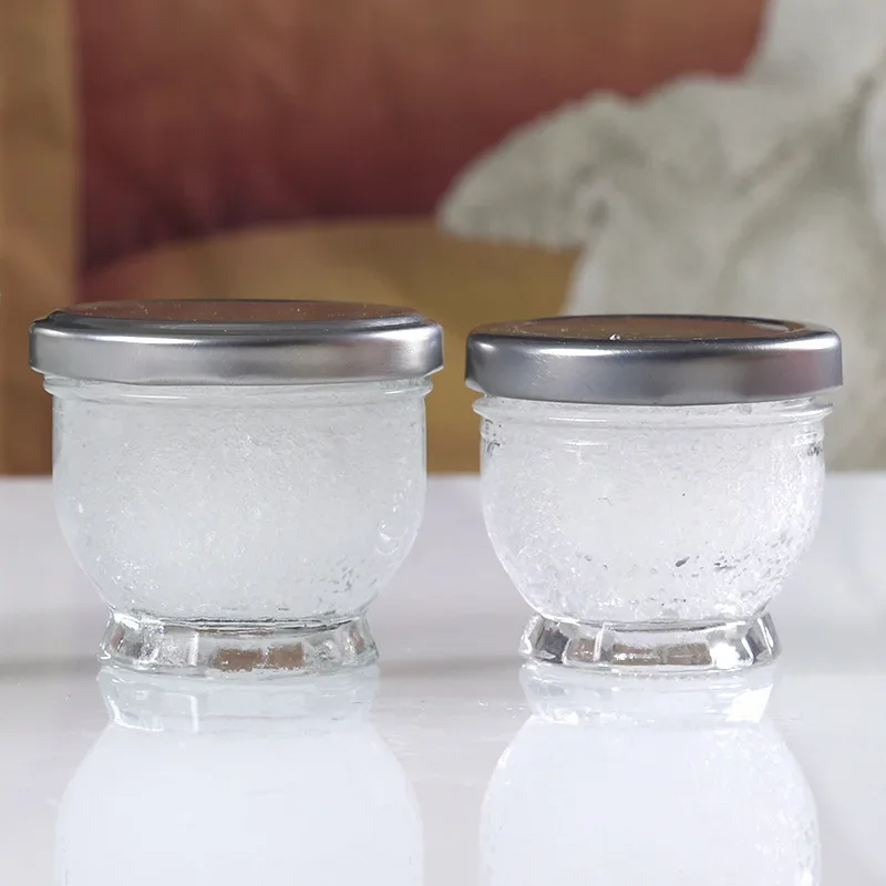 1pcs Bird's Nest Glass Bottle Ready-To-Eat Sub Transparent Hi Honey Tasting Jam Pudding Kitchen Storage Container Wholesale