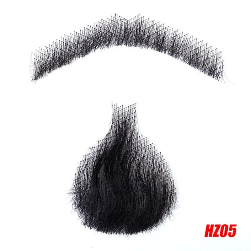 Short Trimmable Fake Beard Hand Hook Lace Fake Mustache for Men Daily Wear / Acient Role Play Drama/Party