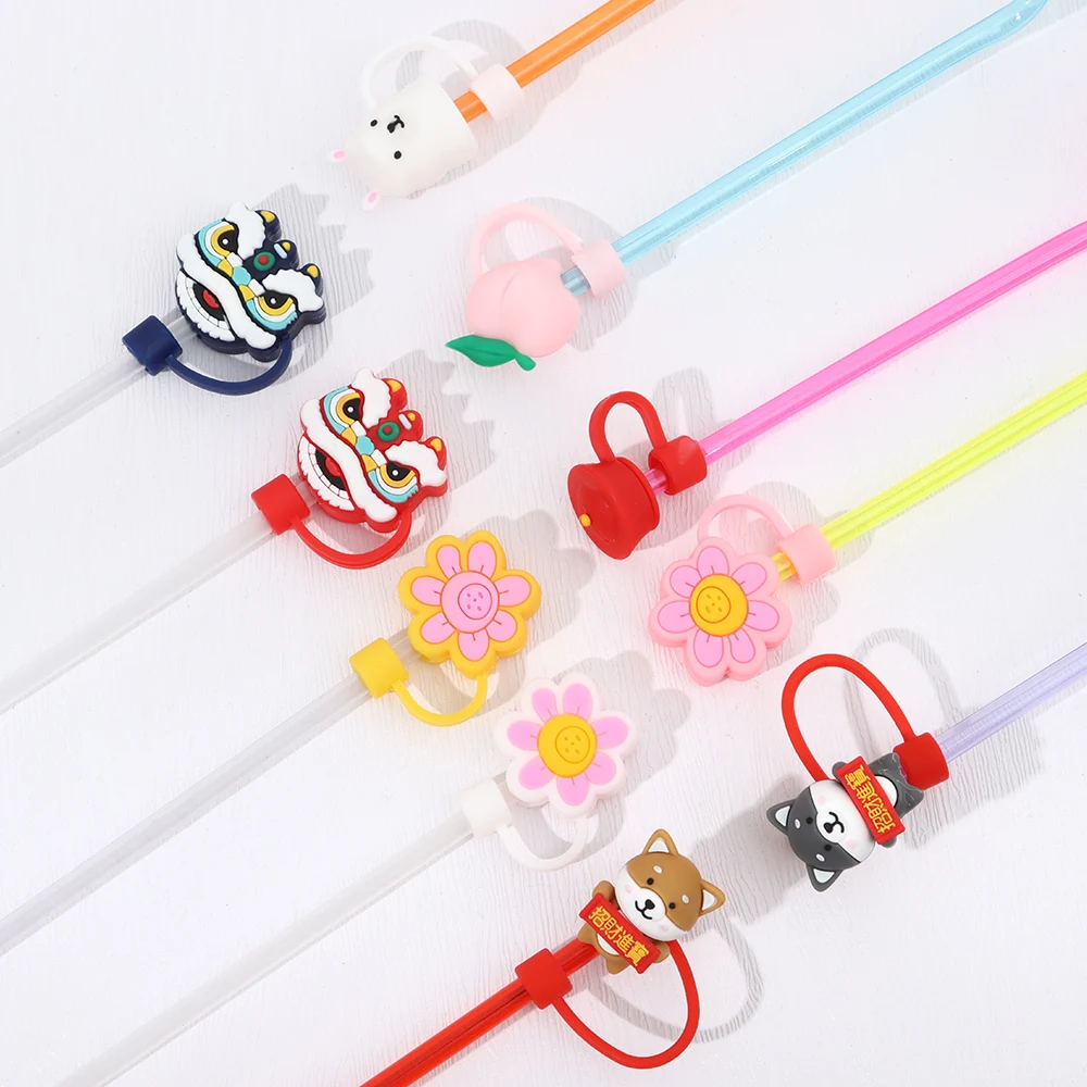 Reusable Dust-proof Reusable Straw Tips Cover Drinking Dust Cap Cup Accessories Silicone Straw Plug Home Kitchen Daily Supplies