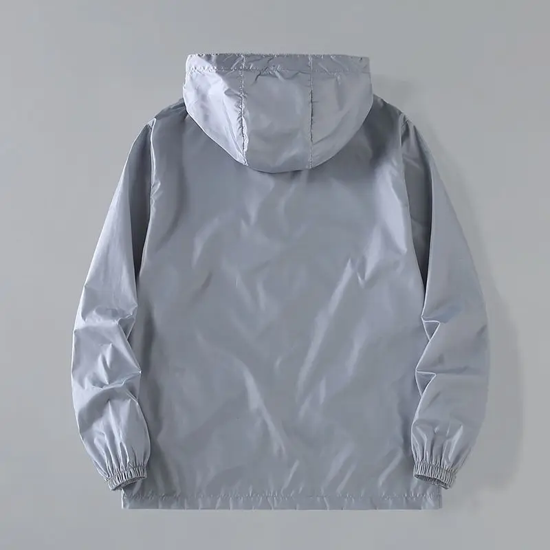 Men's Summer Ice Silk Lightweight Casual Sun Protection Jacket Breathable Cool Feeling Loose Fit Long Sleeve Hooded Coat