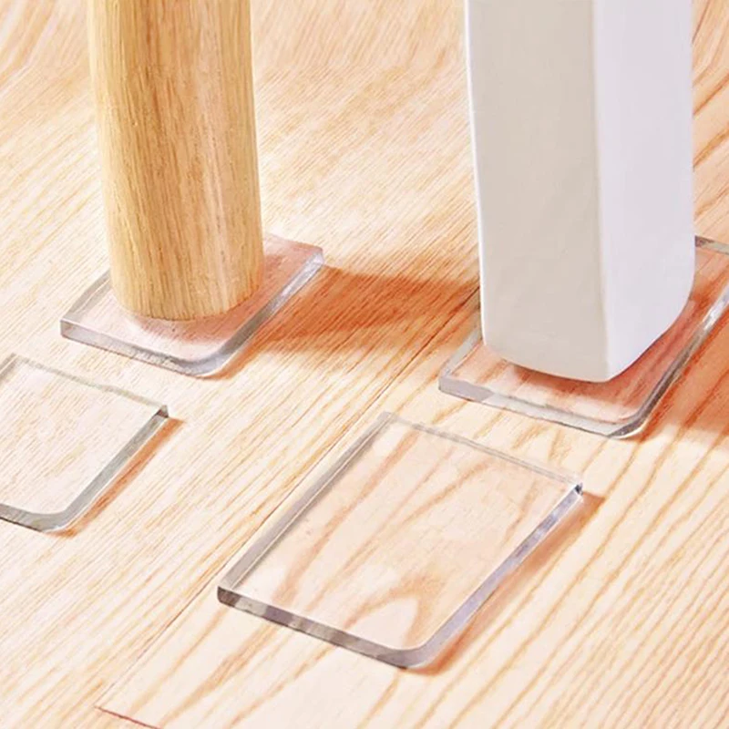 4/12Pcs Anti Vibration Non-Slip Mat Washing Machine Silicone Pad Multifuncational Transparent Place Mats Home Bathroom Portable - view 4
