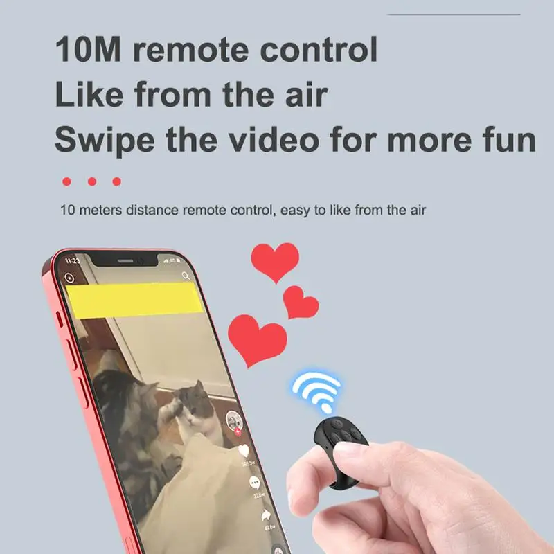 Drahtlose Fernbedienung, Seitenwender, stabiler Seitenwender, Fernbedienung, Fingerspitzen-Controller, Selfie-Fernbedienung für Mobiltelefone, Tablet-Geräte