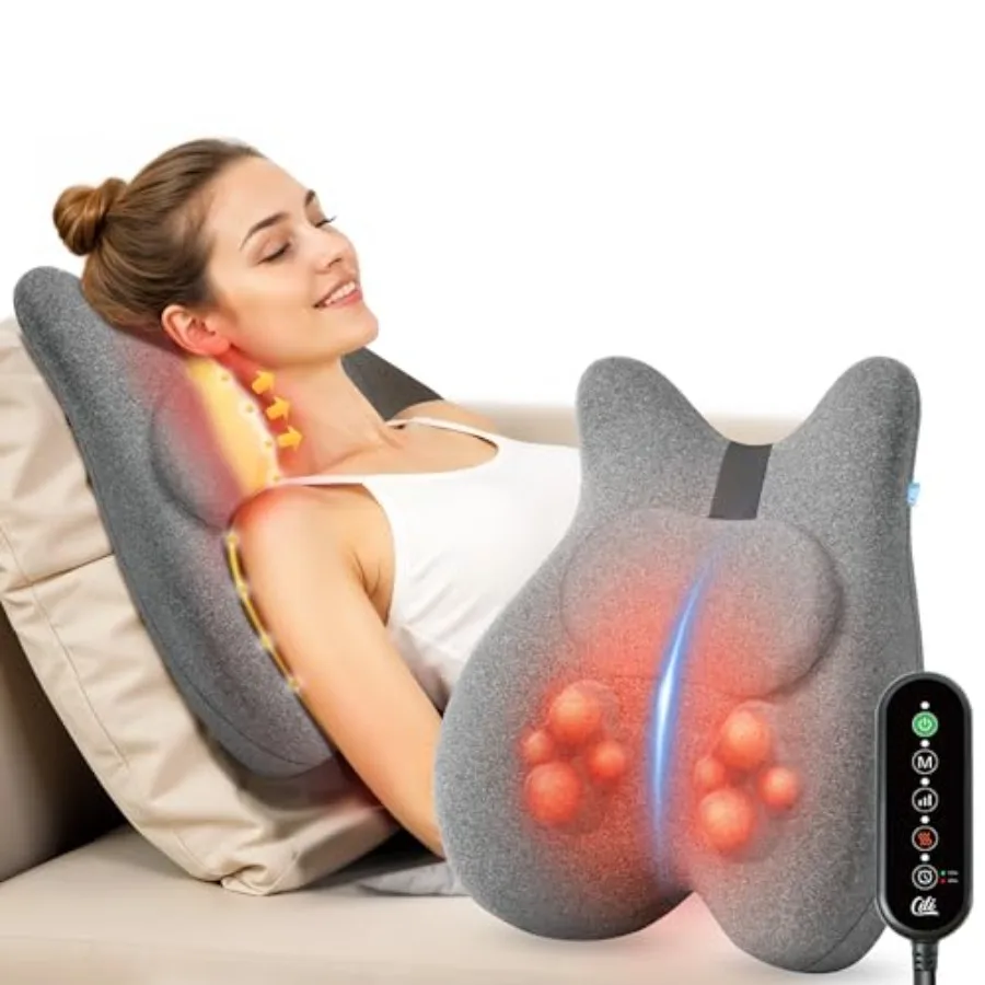 

Back Lumbar Support Pillow for Office Chair Desk Chair Lumbar Back Support with Massage and Heating Function Memory Foam Lumbar