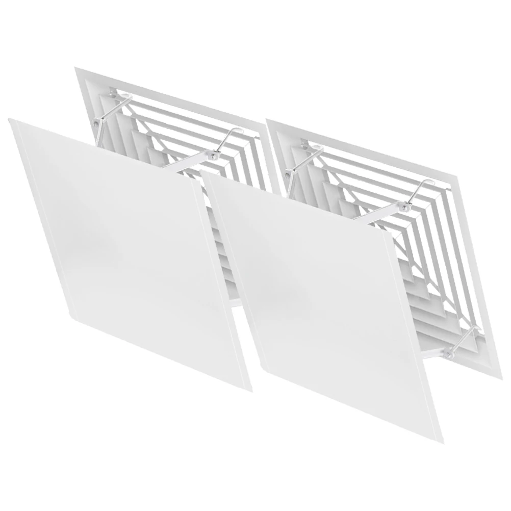 

2Pcs Air Conditioner Deflector Square Ceiling Windshield Easy Install Hook Design Air Vent Draft Blocker Central Airflow Guide