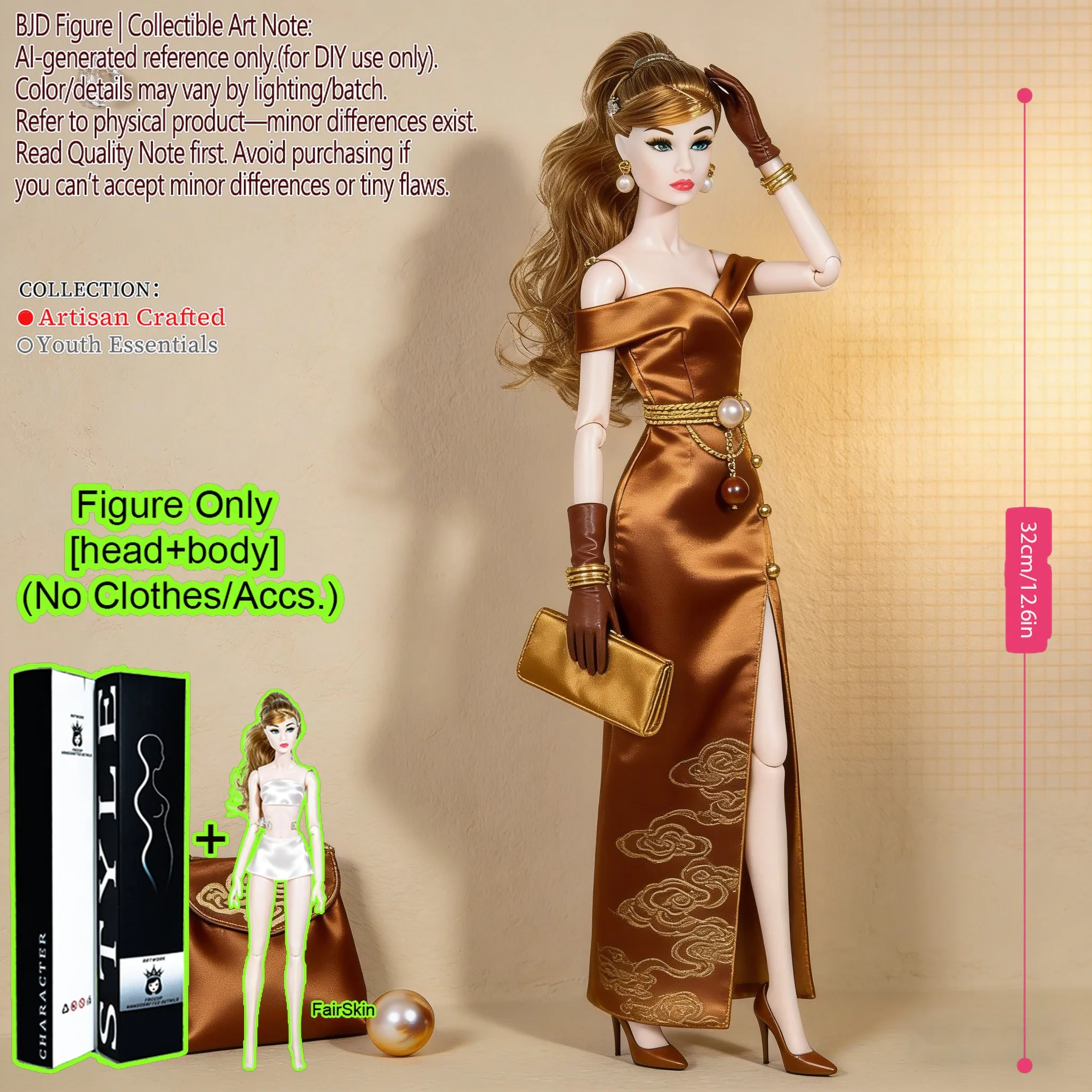 12 Inch 1/6 MJD BJD Supermodel Ball Joint Doll Posable Articulated Figure Delicate Face Makeup Collect Toy No Clothes