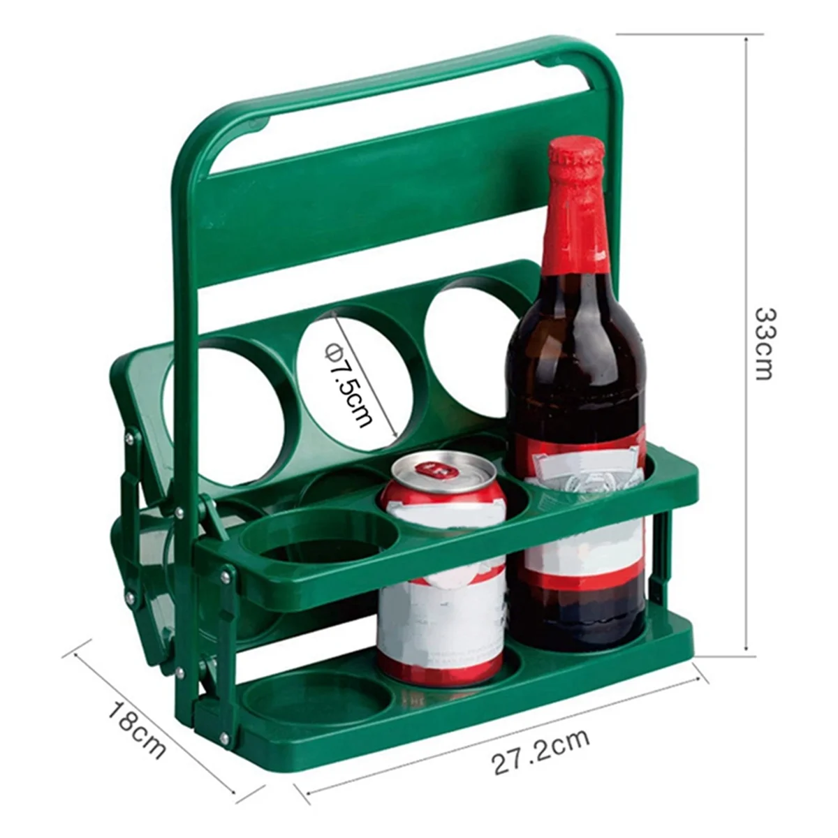 6 Holes Carrier, Portable BBQ Party Beer Jar Holders, Basket for Kitchen Storage and Organisation