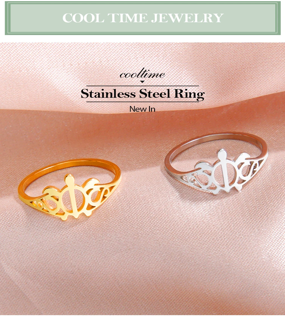 COOLTIME Meeres schildkröten ring für Frauen Männer Edelstahl Meeres tier Fingerringe Ozean Surfer Modeschmuck Strand party Geschenk – Detail 1