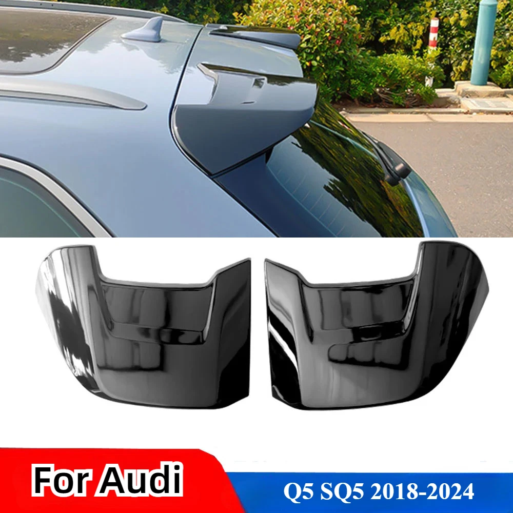 

For Audi Q5 SQ5 2018 2019 2020 2021 2022-2024 Rear Roof Extension Spoiler Wing Tail ABT Style ABS Gloss Black Car Accessories