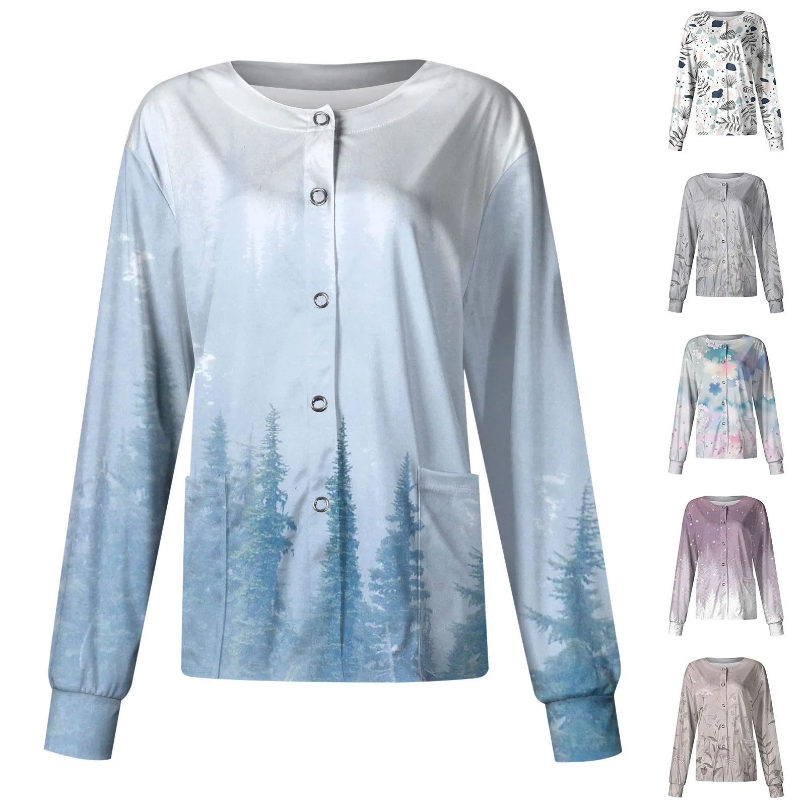 Winter Women\'S Long Sleeve T Shirt Christmas Snowflake Print T Shirt For Cotton Tee Female Tops Clothing Fashion Casual T Shirt