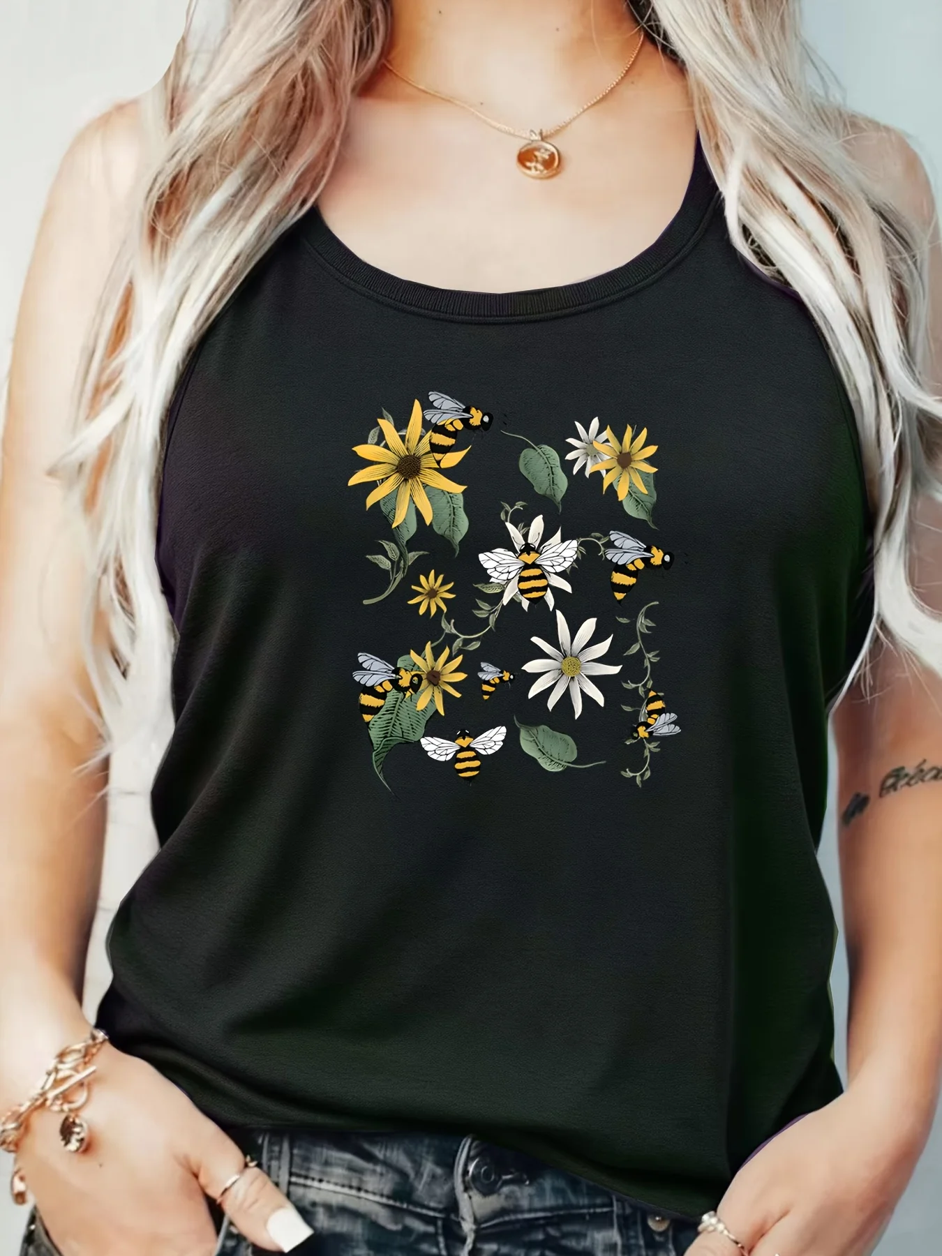 

Женская футболка свободного кроя с принтом и карманами, с круглым вырезом и воротником в рубчик, размеры 1-8XL, большие размеры, удобная повседневная модель