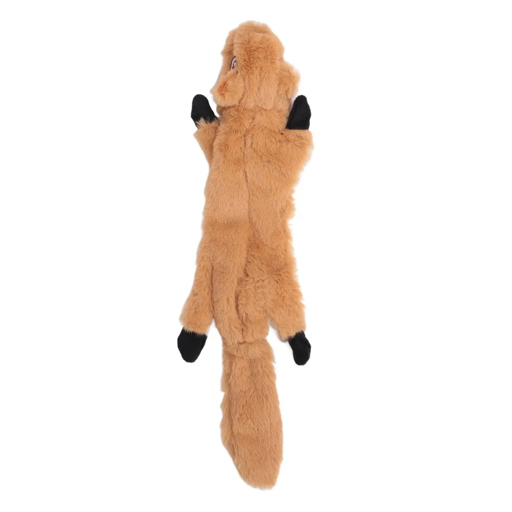 Soft Fleece Cover Dog Toy Cartoon Animal Shaped Mixed Bright Hues Squeaky Pet Toy No Inner Stuffing Moderate Pocket Size