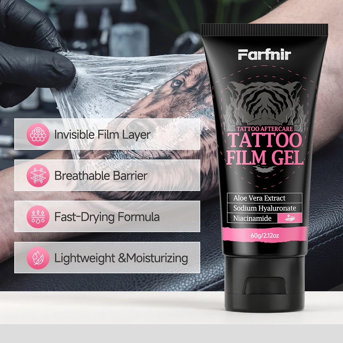 Lightweight Moisturizing Tattoo Film-Forming Gel Quick Healing Hydrating Tattoo Care Product